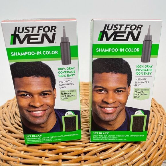Just For Men Hair Color Original Formula Shampoo-in H-60 Jet Black Lot of 2. - Picture 1 of 6